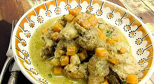 Pollo al curry verde