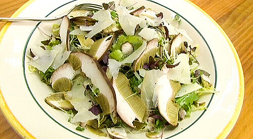 Ensalada de hongos al idiazabal