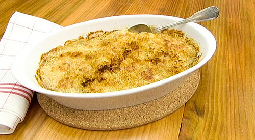 Patatas con queso y hongos