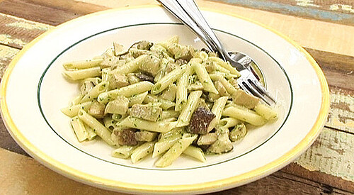 Pasta con hongos y foie gras