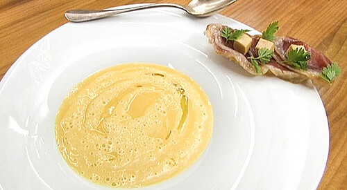 Sopa de calabaza y naranja