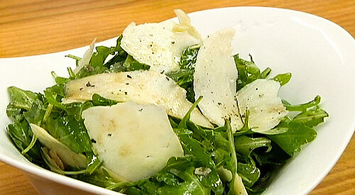 Ensalada de rúcula e idiazabal