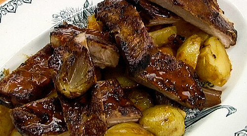 Costilla de cerdo asada