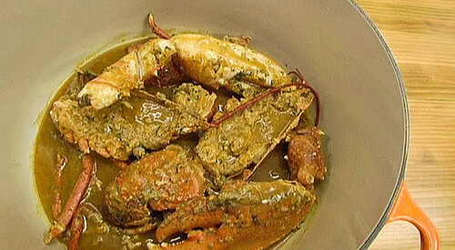 Bogavante guisado a la americana