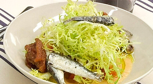 Ensalada con sardinas