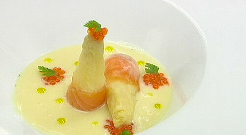 Crema de espárragos blancos