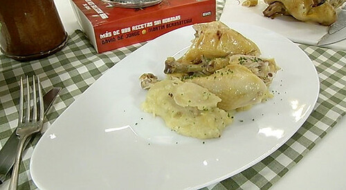 Pollo asado con patatas