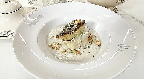 Sopa de lentejas con foie gras