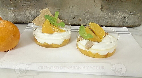 Cremoso de naranja y yogur