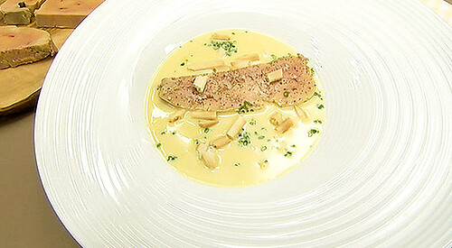 Crema de maíz con foie gras
