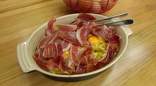 Huevos con patatas y jamón express