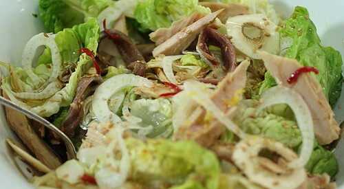 Ensalada de hinojos y alcachofas