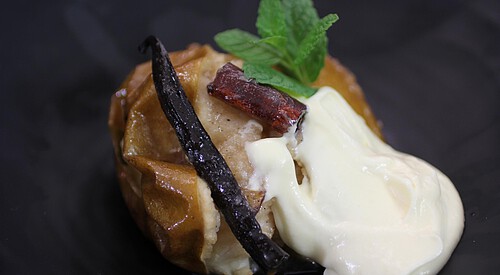 Crema de mascarpone con manzanas