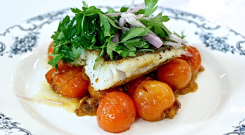 Bacalao fresco con sofrito chachi