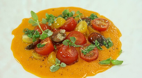 Sopa de tomate ahumada