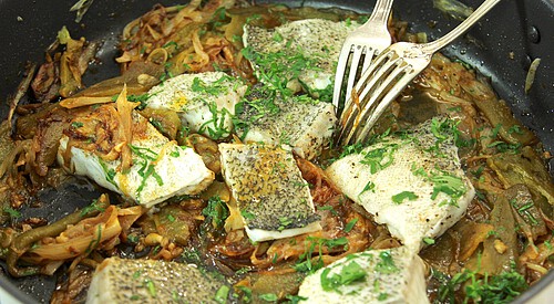 Bacalao fresco “rehogao”