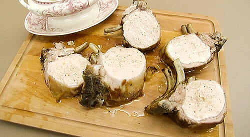 Chuletero de cerdo asado