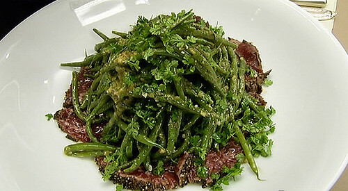 Carpaccio aliñado a la pimienta