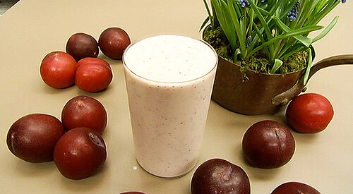 Batido espumoso de ciruelas