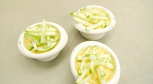 Natilla de coco y manzana