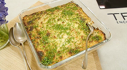 Pastel de patata y txistorra