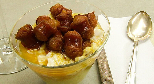 Huevo con txistorra y patata