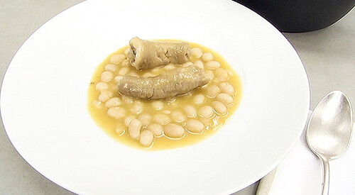 Pochas con rabo de cerdo