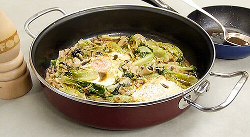 Lechugas chungas con huevos
