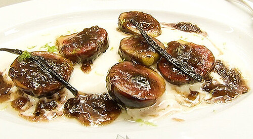 Crema de queso con higos