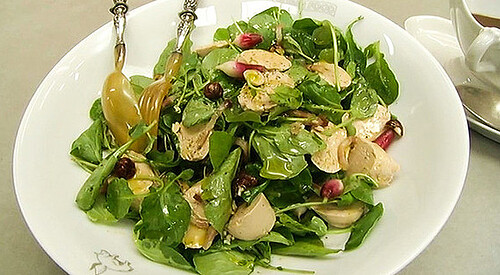 Ensalada de foie gras y berros