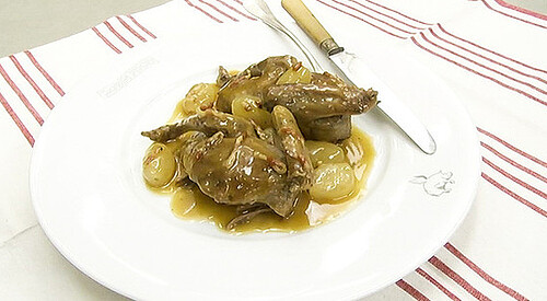 Pichones con uvas