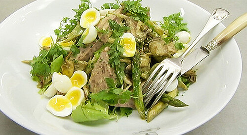 Ensalada ilustrada de paté