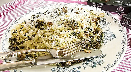 Pasta con karrakelas