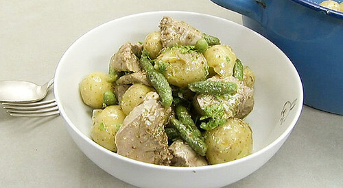 Ensalada de patatas y lengua