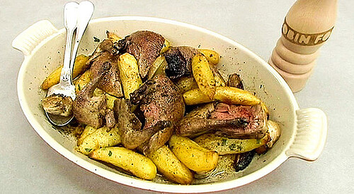 Patatas al horno con ajos