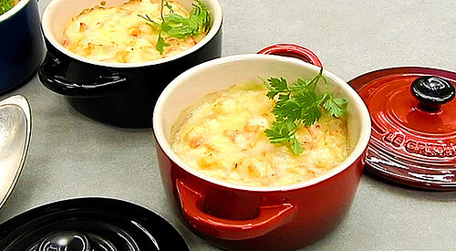 Pastel de gambas y patata