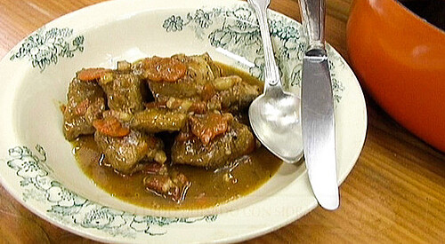 Cerdo guisado con sidra