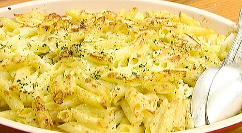 Gratinado de pasta y coliflor