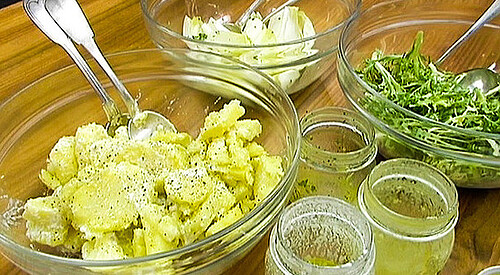 Aliño de miel con escarola