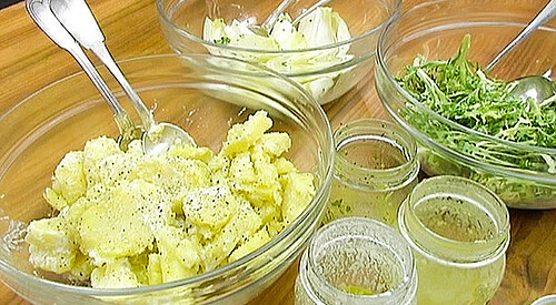 Aliño de yogurt con patatas