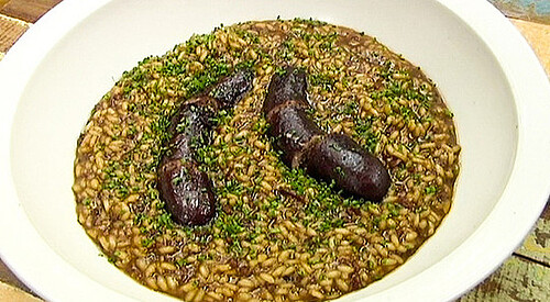 Risotto “comunista” con salchichas